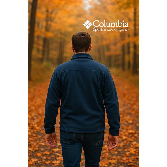 Columbia Men’s Blue Fleece Jacket Sz. 3X - Picture 2 of 7